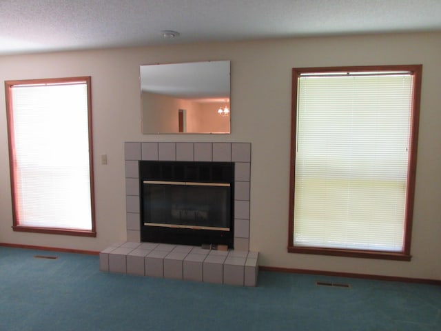 285 Scenic Dr, Forsyth, MO 65653 - detailed view of carpet floors and a tiled fireplace