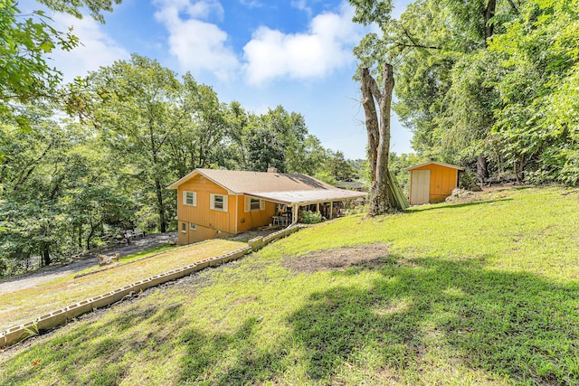 3637 State Highway Y, Forsyth, MO 65653 - view of grassy yard with a shed