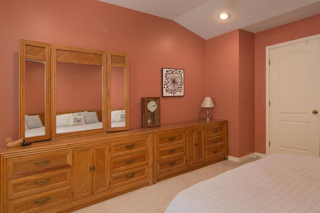 618 Parnell Cir, Branson, MO 65616 - bedroom with carpet flooring, vaulted ceiling, and recessed lighting