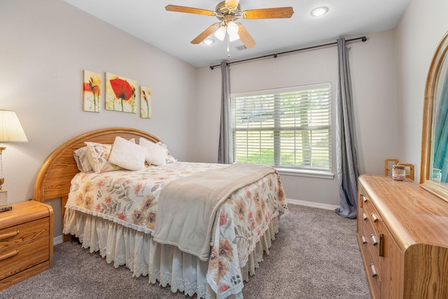 277 Country Bluff Dr, Branson, MO 65616 - carpeted bedroom featuring a ceiling fan and recessed lighting