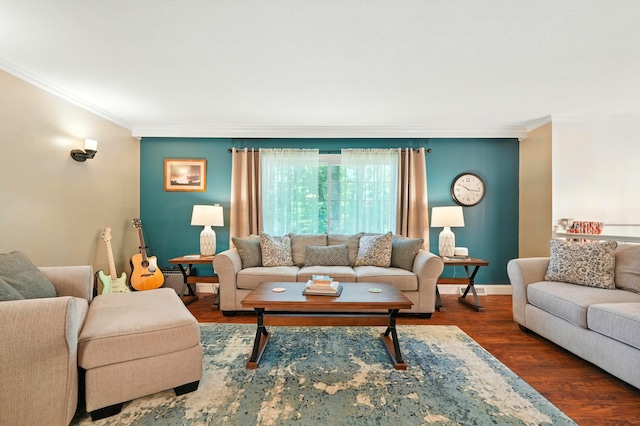 107 Oakwood Dr, Branson, MO 65616 - living area featuring crown molding and wood finished floors