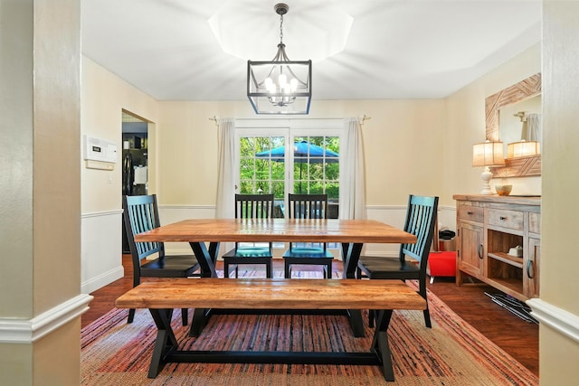 107 Oakwood Dr, Branson, MO 65616 - dining room with a chandelier and wood finished floors