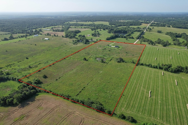 361 Durington Rd, Buffalo, MO 65622 - overview of rural landscape with property parcel outlined