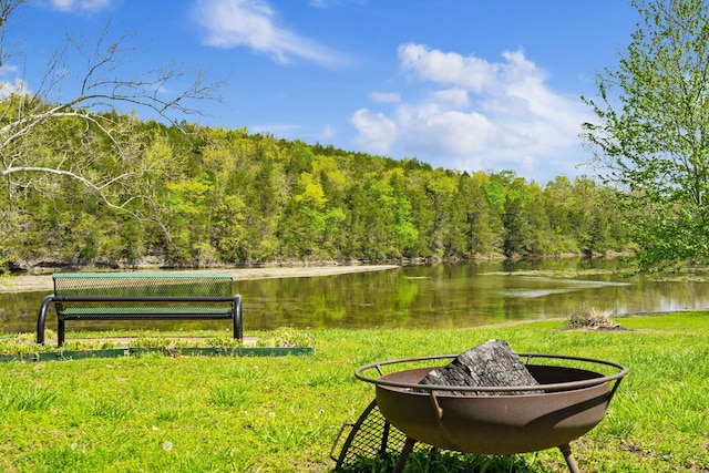 7815 Cozy Cove Rd Unit 3-15, Branson, MO 65616 - view of yard featuring a water view and a wooded view