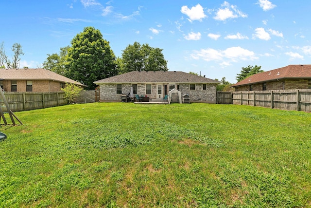 208 S Poplar Ct, Nixa, MO 65714 - rear view of property with a fenced backyard and a patio area