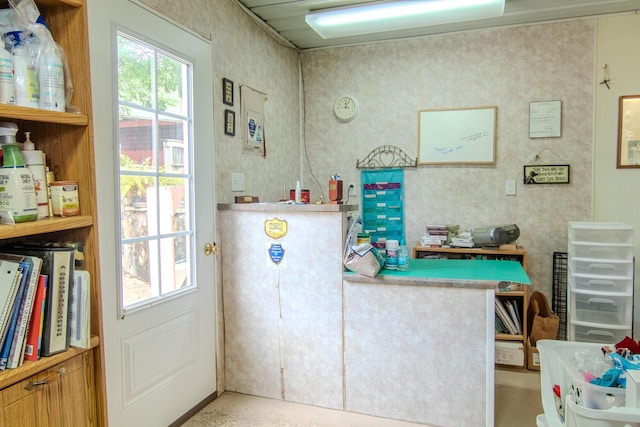 1746 Wall Rd, Mountain Grove, MO 65711 - home office with wallpapered walls