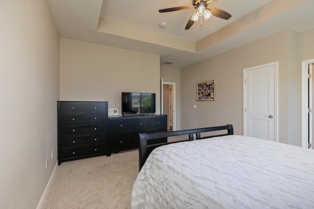 1929 N Brookhollow Dr, Nixa, MO 65714 - bedroom with light carpet and a ceiling fan