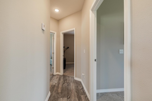 1929 N Brookhollow Dr, Nixa, MO 65714 - corridor with baseboards and dark wood finished floors