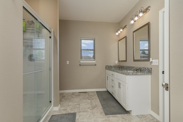 1929 N Brookhollow Dr, Nixa, MO 65714 - full bathroom with vanity and an enclosed shower