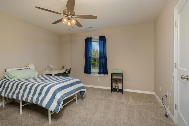 1929 N Brookhollow Dr, Nixa, MO 65714 - bedroom with carpet flooring and ceiling fan