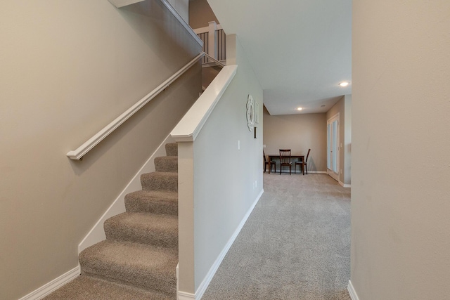 1929 N Brookhollow Dr, Nixa, MO 65714 - stairway with carpet flooring and recessed lighting