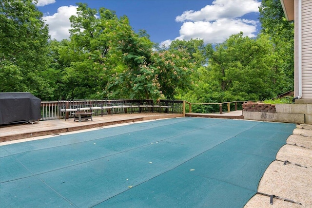 103 W Secluded Ln, Nixa, MO 65714 - view of swimming pool with a wooden deck