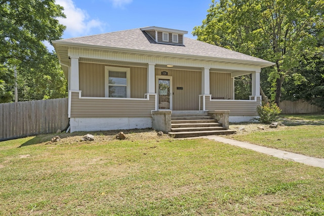 526 S Mccanse St, Mount Vernon, MO 65712 - view of front facade with roof with shingles and covered porch