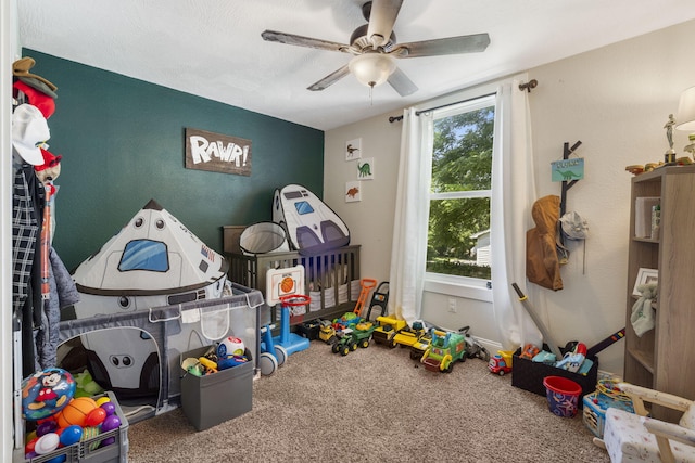 526 S Mccanse St, Mount Vernon, MO 65712 - rec room with carpet flooring and ceiling fan