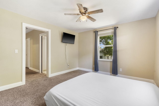 526 S Mccanse St, Mount Vernon, MO 65712 - bedroom with carpet flooring and a ceiling fan