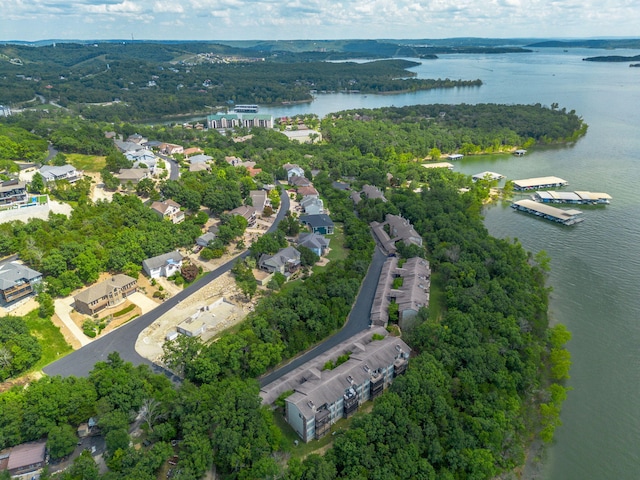 348 Sunset Cv Unit 413, Branson, MO 65616 - aerial overview of property's location featuring a large body of water and nearby suburban area