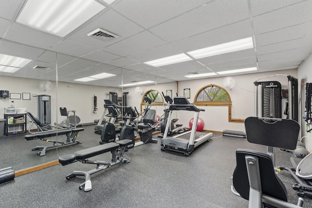 348 Sunset Cv Unit 413, Branson, MO 65616 - exercise room with a drop ceiling