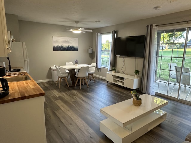 17 Fall Creek Trl Unit 4, Branson, MO 65616 - dining space with a ceiling fan and dark wood finished floors
