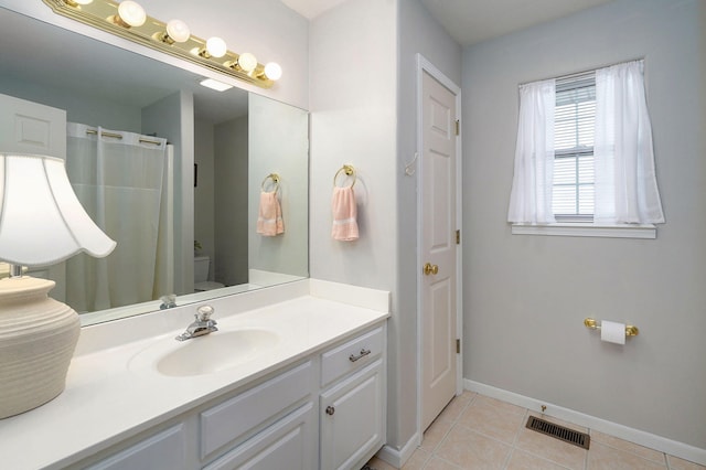1060 Berkley, Marshfield, MO 65706 - full bathroom featuring vanity, tile patterned floors, and curtained shower