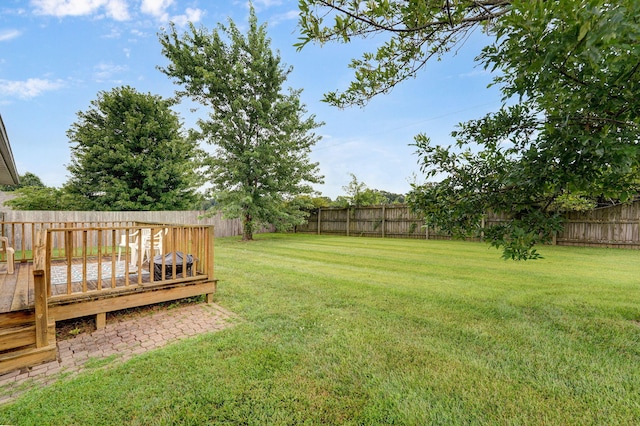 1060 Berkley, Marshfield, MO 65706 - fenced backyard with a wooden deck
