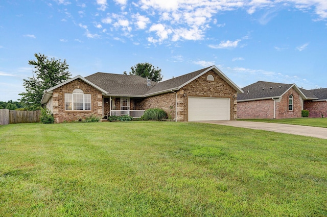 1060 Berkley, Marshfield, MO 65706 - single story home featuring concrete driveway, brick siding, and an attached garage