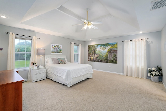 1060 Berkley, Marshfield, MO 65706 - bedroom with carpet, recessed lighting, ceiling fan, and a raised ceiling