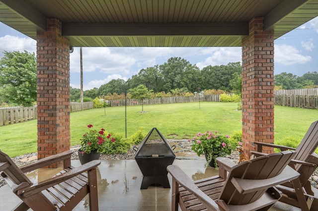 1251 S Rosemoor Dr, Nixa, MO 65714 - fenced backyard featuring a patio