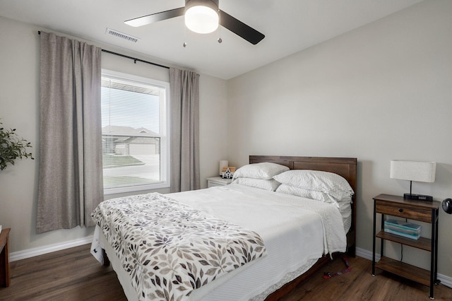 816 S Rockburn Ct, Nixa, MO 65714 - bedroom with wood finished floors and a ceiling fan
