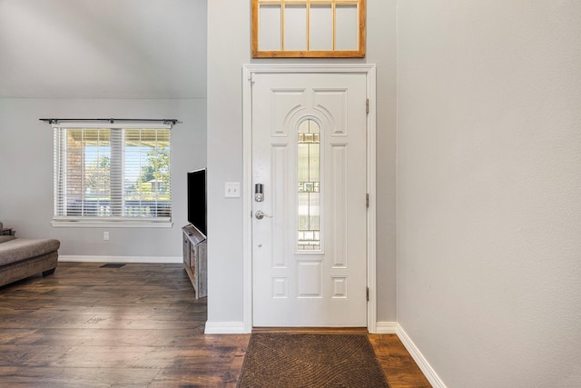 701 Lexington Cir, Clever, MO 65631 - entrance foyer with dark wood-type flooring and baseboards