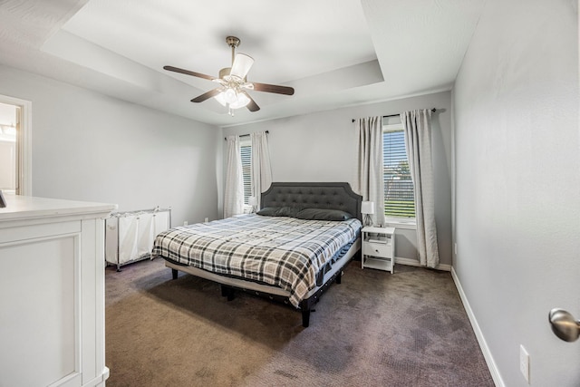 701 Lexington Cir, Clever, MO 65631 - bedroom featuring carpet, a ceiling fan, and a raised ceiling