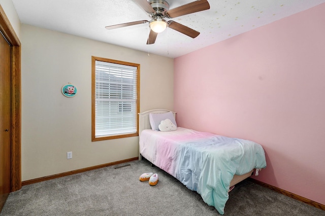 431 S Yellowwood Dr, Springfield, MO 65809 - carpeted bedroom featuring baseboards and a ceiling fan