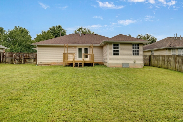 431 S Yellowwood Dr, Springfield, MO 65809 - rear view of property featuring a deck and a fenced backyard