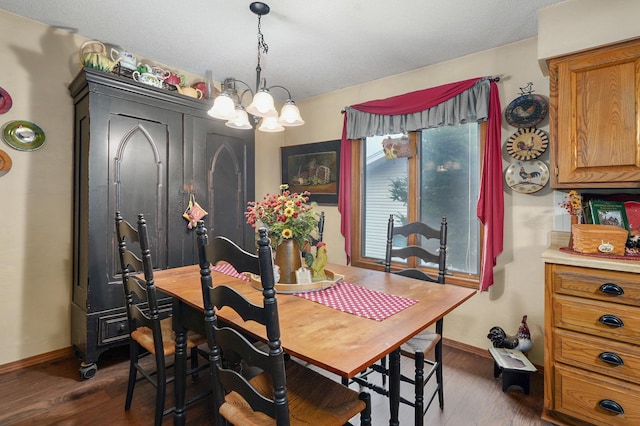 667 S Broadview Dr, Springfield, MO 65809 - dining space featuring a chandelier and dark wood finished floors
