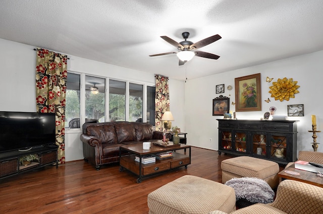667 S Broadview Dr, Springfield, MO 65809 - living area featuring a ceiling fan and wood finished floors