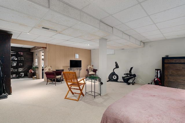 667 S Broadview Dr, Springfield, MO 65809 - bedroom featuring carpet and a paneled ceiling