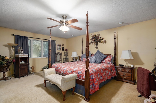 667 S Broadview Dr, Springfield, MO 65809 - carpeted bedroom with a ceiling fan and a textured ceiling
