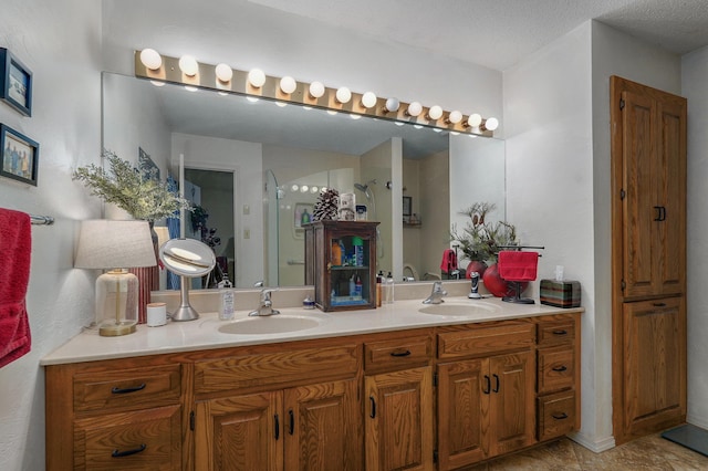 667 S Broadview Dr, Springfield, MO 65809 - bathroom featuring double vanity and a shower