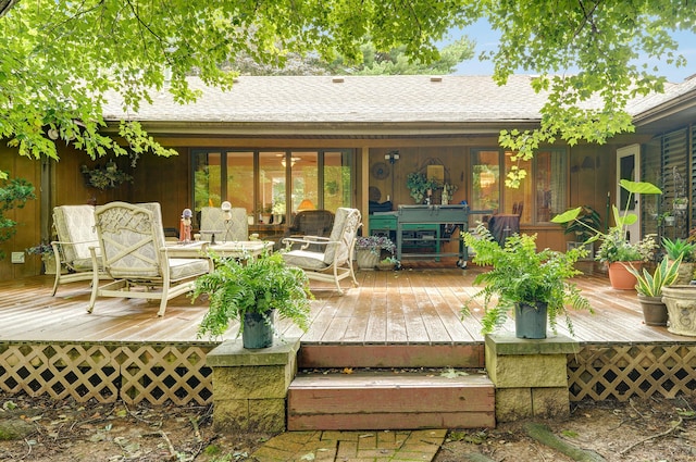 667 S Broadview Dr, Springfield, MO 65809 - view of wooden deck