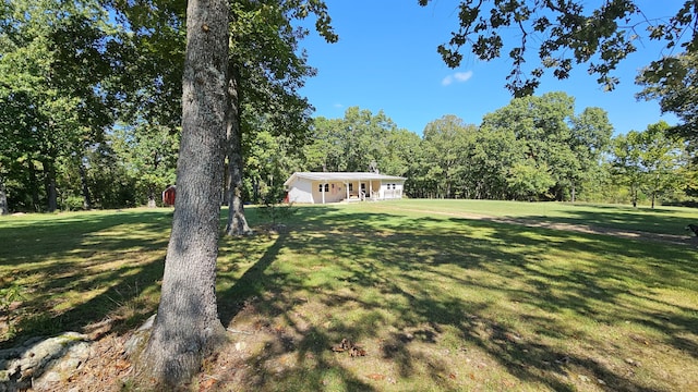 5143 State Highway 95, Drury, MO 65638 - view of grassy yard with a forest view