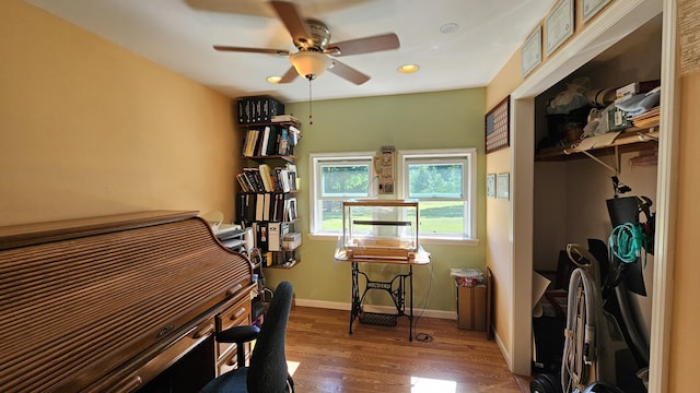 5143 State Highway 95, Drury, MO 65638 - bedroom with wood finished floors, recessed lighting, and ceiling fan