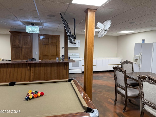 318 Fox Fire Ct, Joplin, MO 64801 - recreation room with a drop ceiling and billiards table