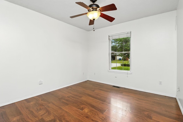 205 W Hunter Dr, Nixa, MO 65714 - spare room with a ceiling fan and wood finished floors