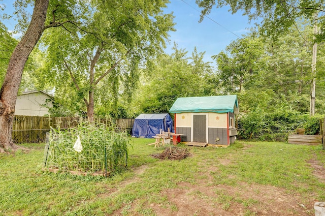 1648 N Yates Ave, Springfield, MO 65803 - fenced backyard with a shed
