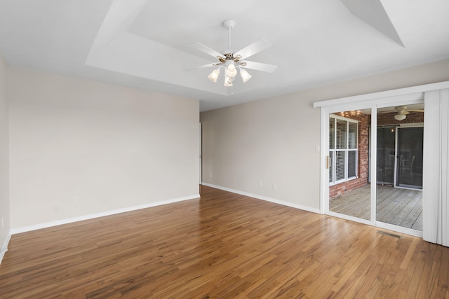 169 Tanner Rd, Branson, MO 65616 - empty room with ceiling fan and wood finished floors
