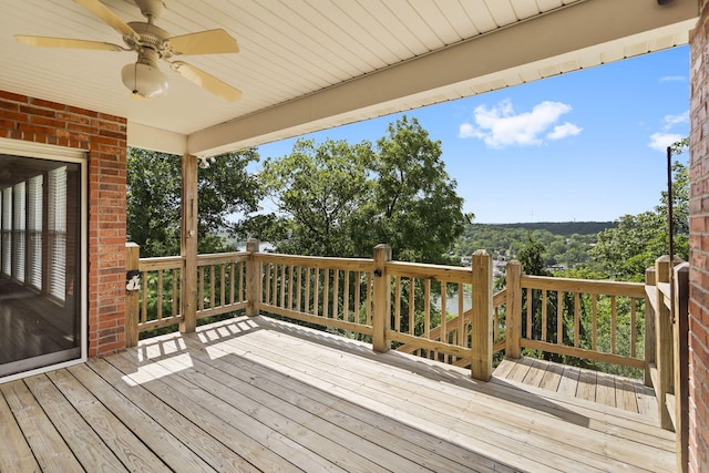 169 Tanner Rd, Branson, MO 65616 - wooden deck featuring a ceiling fan