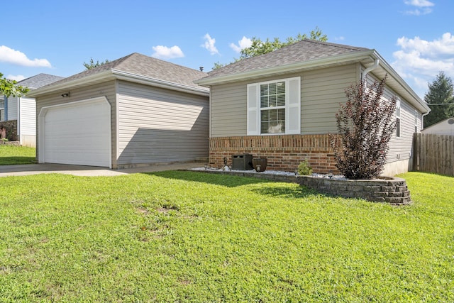 421 W White Ash Rd, Nixa, MO 65714 - view of front of house with a garage, brick siding, driveway, and a shingled roof