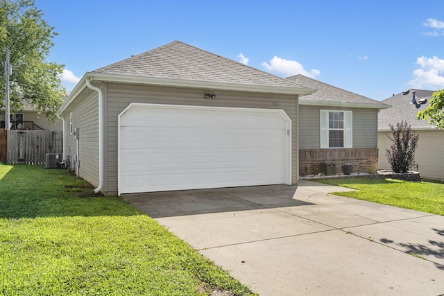 421 W White Ash Rd, Nixa, MO 65714 - view of front of property with an attached garage, concrete driveway, brick siding, and roof with shingles
