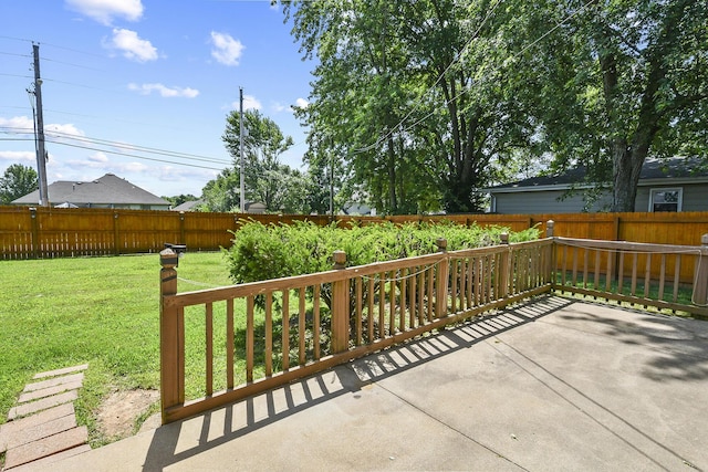 3642 N Olive Ct, Springfield, MO 65803 - fenced backyard featuring a patio