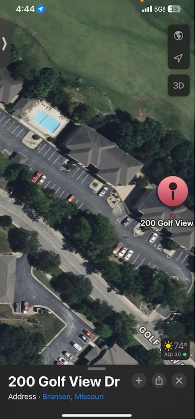 200 Golfview Dr Unit D5, Branson, MO 65616 - aerial overview of property's location