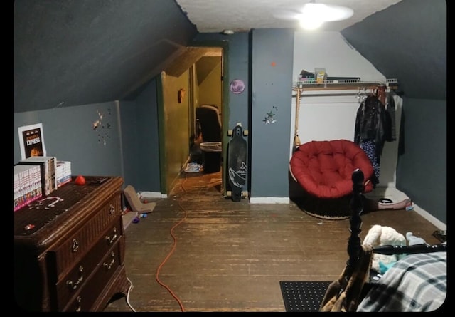 1885 N Lyon Ave, Springfield, MO 65803 - bedroom with lofted ceiling and wood finished floors